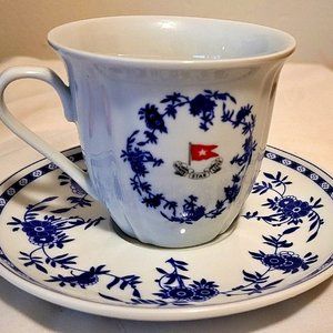 RMS Titanic 2nd Class Authentic Replica 8oz Coffee Cup and Saucer